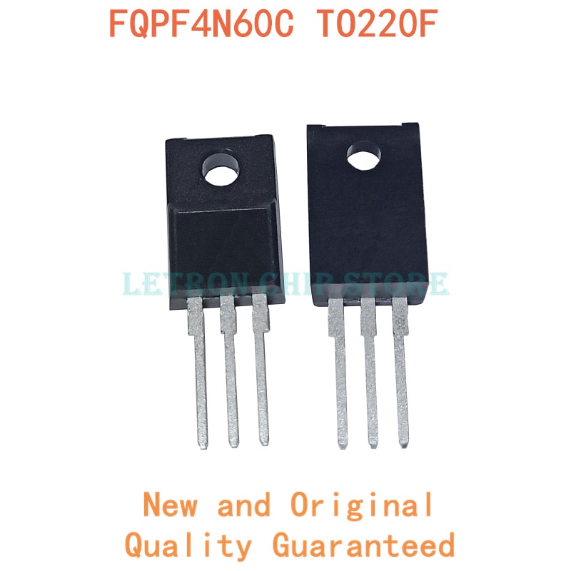 NOVO Bộ 10 Linh Kiện Điện Tử Fqpf4N60C Para-220 4n60c To-220F 4n60 To220 Fqpf4N60 To220F N-Ch Mosfet