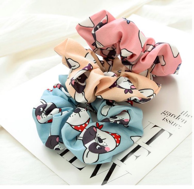 {Nhiều mẫu Thú }SCRUNCHIES M30 NGỰA, CHÓ, THÚ - CỘT TÓC VẢI THỜI TRANG NỮ HOT TREND GIÁ RẺ