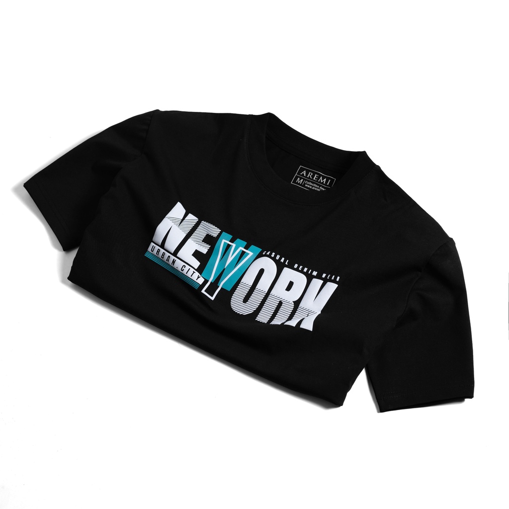 Áo thun nam, màu đen in AREMI, vải cotton 4 chiều co giãn, chuẩn from, sang trọng,thanh lịch ATS0029