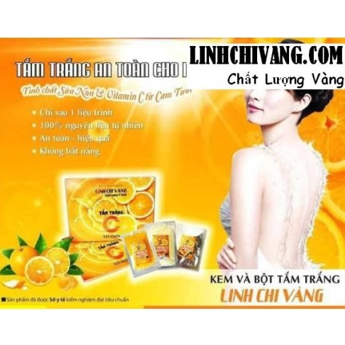 KEM TẮM TRẮNG CAM LINH CHI VÀNG