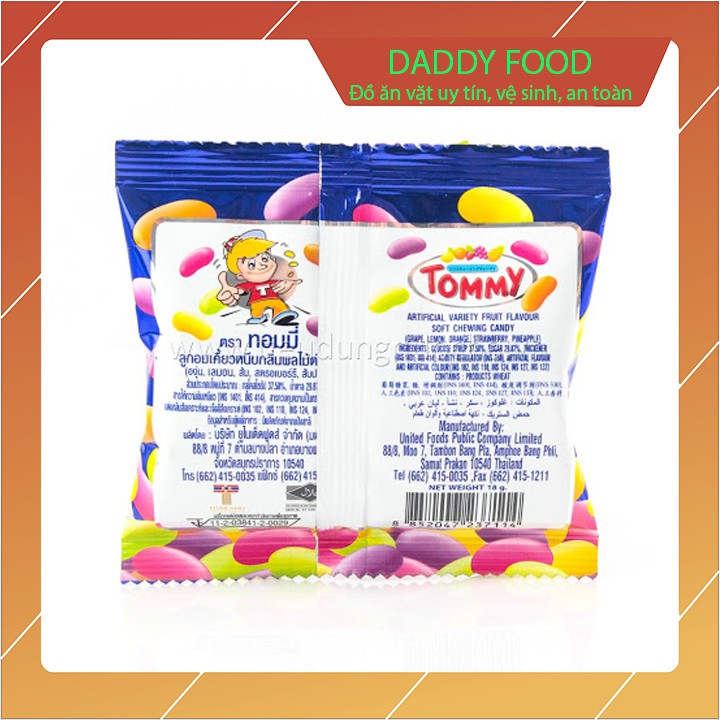 Combo 2 gói kẹo dẻo hương trái cây thái lan tommy hàng mới