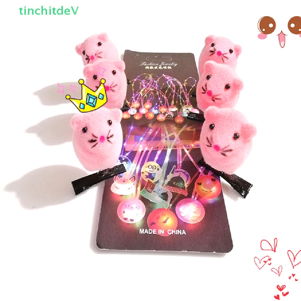 Set 4 Kẹp Tóc Hình Chuột Hoạt Hình Dễ Thương Cho Bé