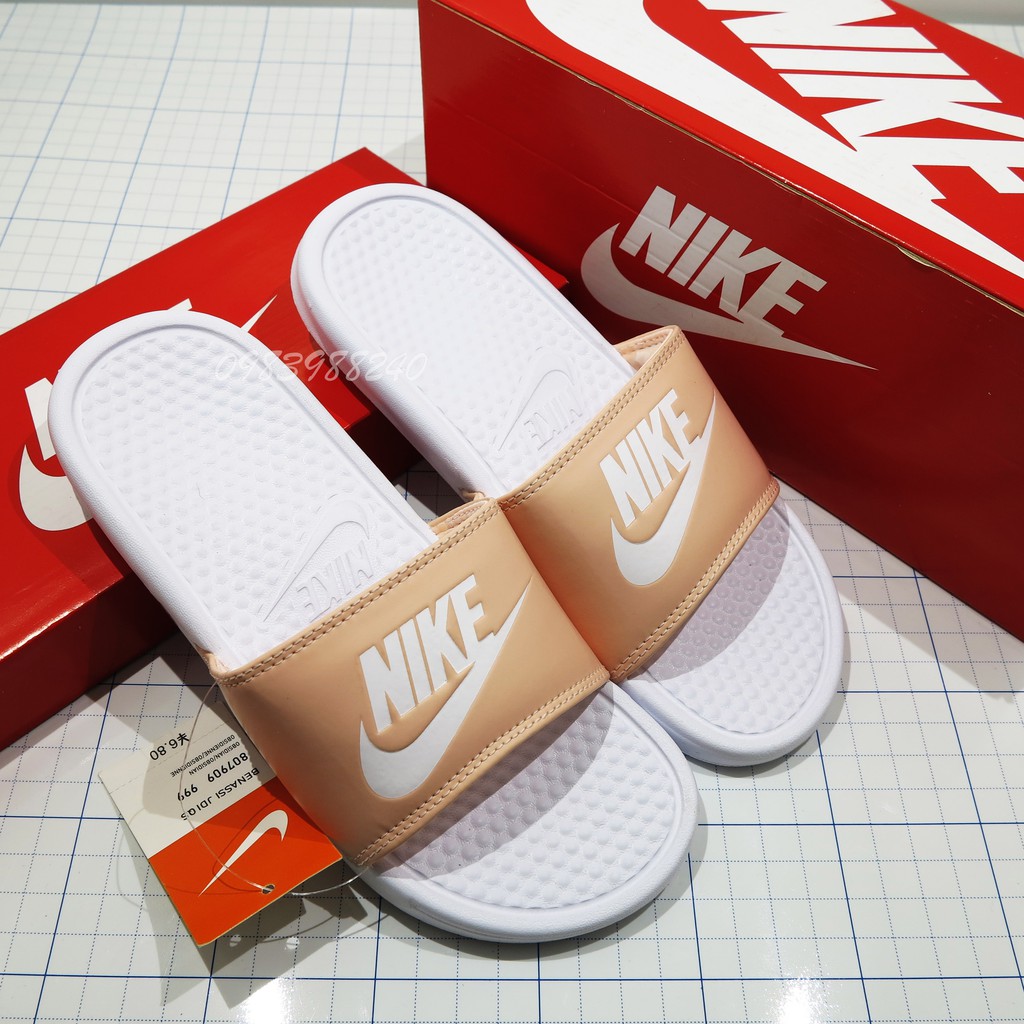 Dép Nike Nk quai ngang hai màu hot trend unisex nam nữ loại 1 cao cấp in nổi, lót dày, tem size in nhiệt, tặng kèm hộp.