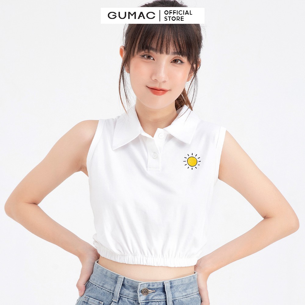 [Mã WABRGUM giảm 10% tối đa 30K đơn 99K] Áo croptop sát nách GUMAC ATB601 | BigBuy360 - bigbuy360.vn