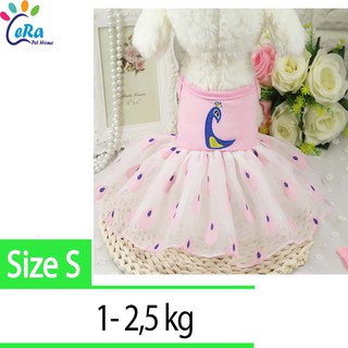 Đầm Cho Chó Mèo - Đầm Con Công (Vải Cao Cấp)