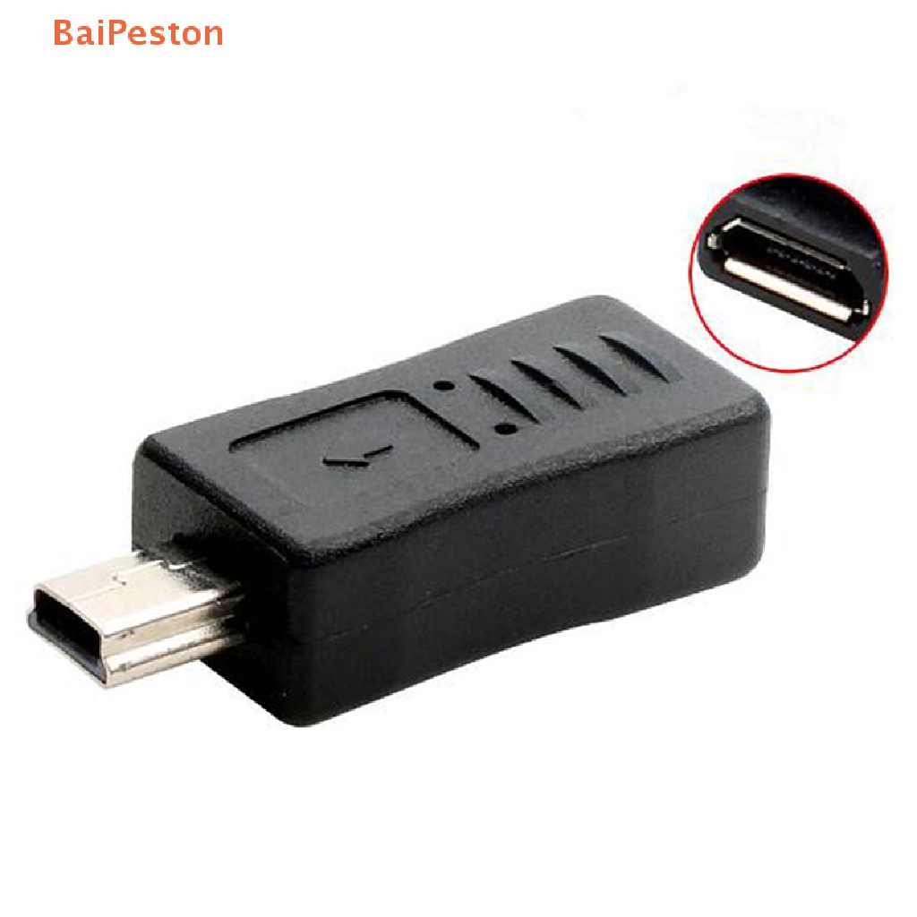 Đầu Chuyển Đổi Micro USB Female Sang Mini USB Male Màu Đen