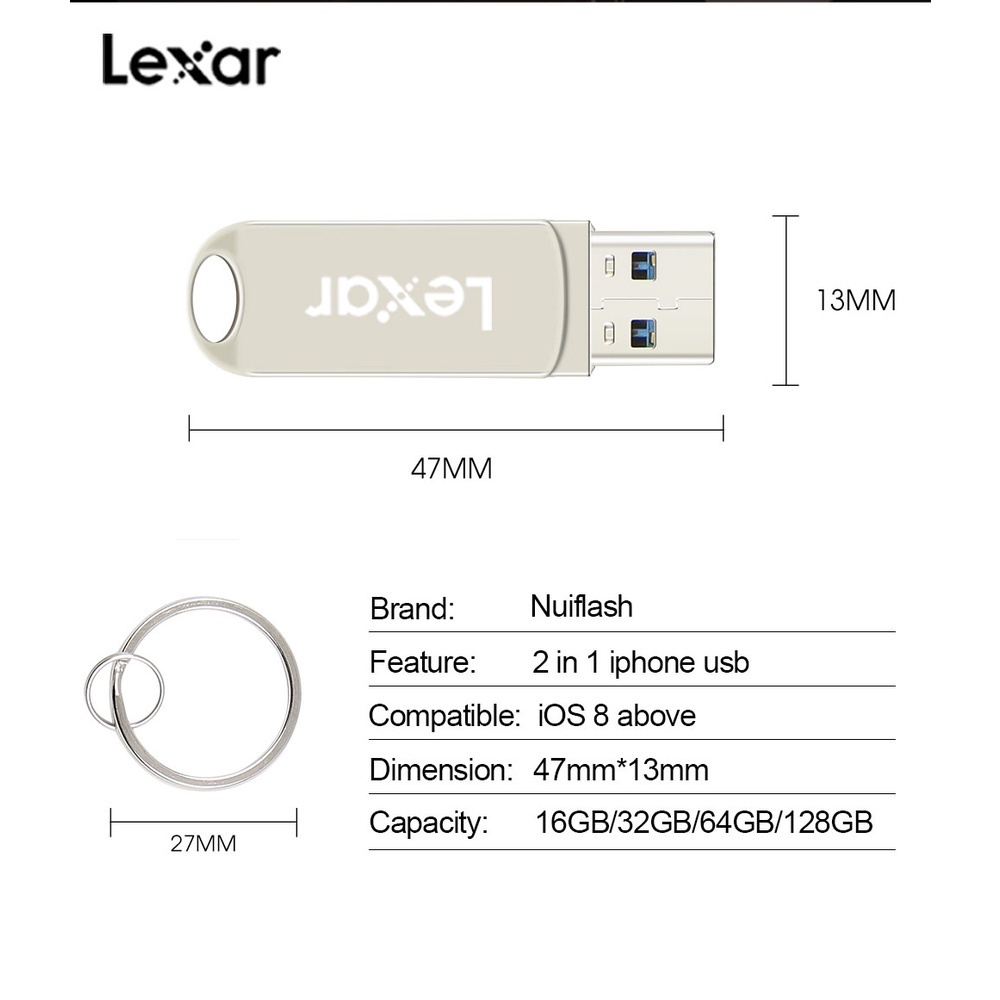 Ổ USB flash 2 trong 1 dung lượng lưu trữ 512GB dành cho iPhone