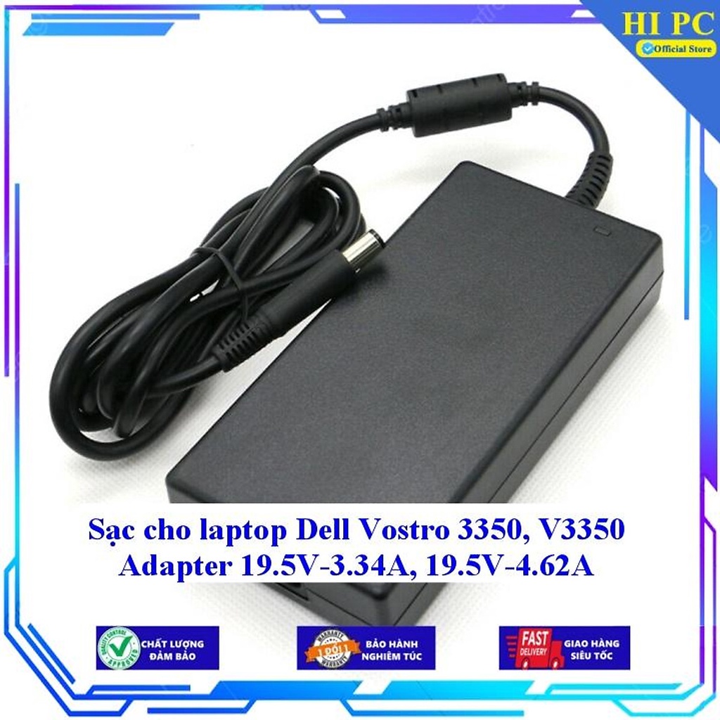 Sạc cho laptop Dell Vostro 3350, V3350 Adapter 19.5V-3.34A 19.5V-4.62A - Hàng Nhập khẩu