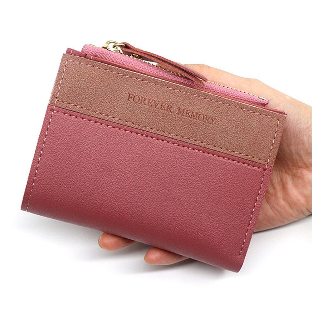 Ví Da PU Ngắn Có Khóa Kéo Thời Trang