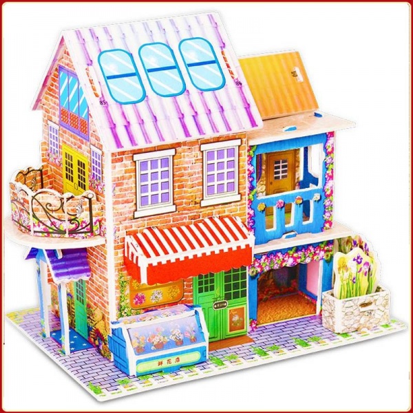 Đồ chơi giáo dục trẻ em đồ chơi mô phỏng mô hình tòa nhà xếp hình 3D ba chiều Đồ chơi mô hình