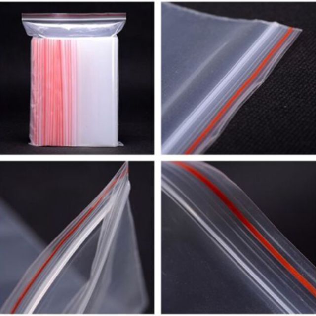 50 Túi Zipper Loại Dày Kích Thước 5cm X 7cm, 7cm X 10cm