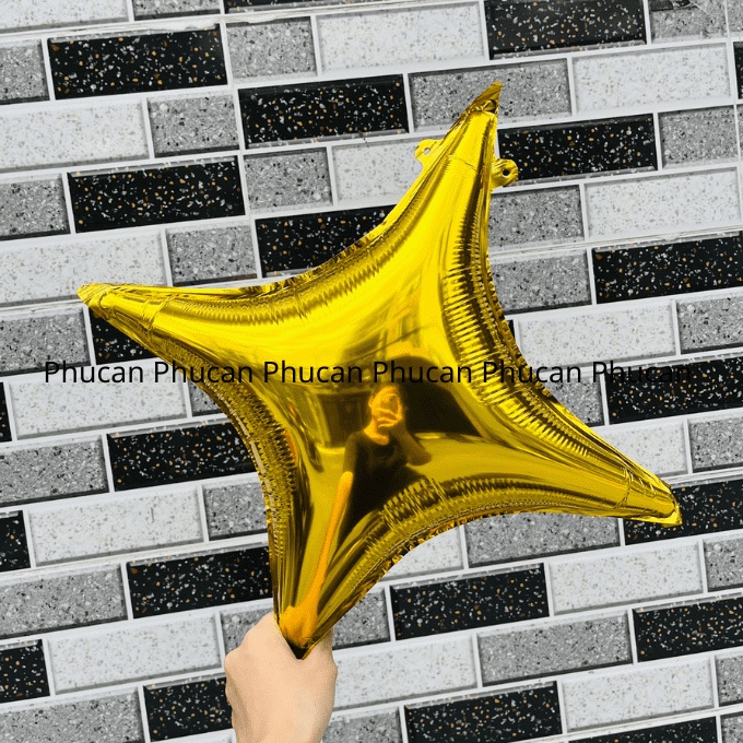 Bóng kiếng sao 4 cánh 18INCH trang trí cho tiệc sinh nhật happy birthday