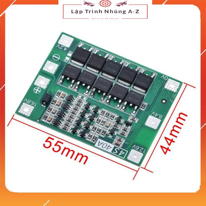 [Lập Trình Nhúng A-Z][149] Bảng Mạch Bảo Vệ Pin Lithium 4S 40A 18650 BMS