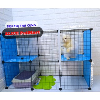 [GIAO HÀNG NHANH] Ghép Chuồng Quây, Chuồng MÈO 2 - 3 Tầng - Combo Như Hình - Đảm Bảo Chất Lượng