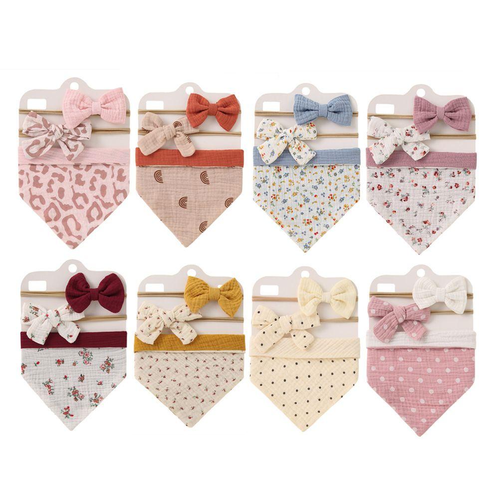 WATTLE Set 3 Yếm Ăn Họa Tiết Bươm Bướm Xinh Xắn Dành Cho Các Bé