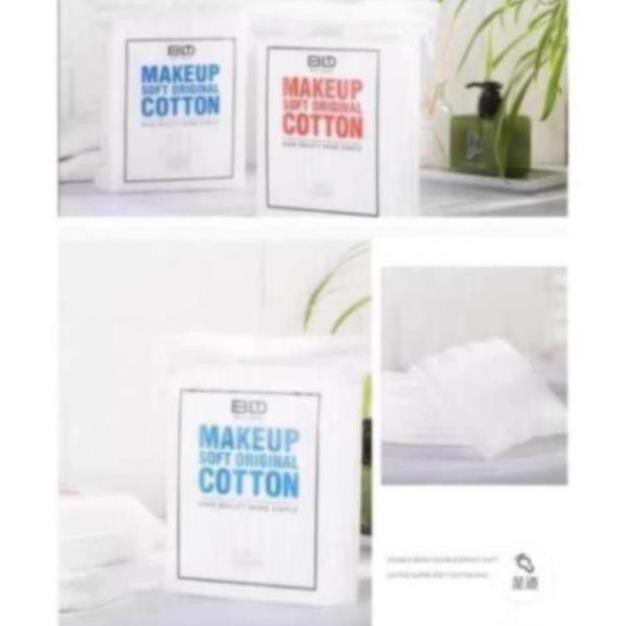 Bông tẩy trang cotton 100% Beauty Blend, bông tẩy trang 3 lớp dai siêu mịn, tiết kiệm ko xơ bông [Túi 200 miếng] - uri1