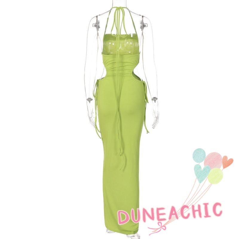 Đầm hai dây DUNEA phối ren hở lưng quyến rũ thời trang dành cho nữ