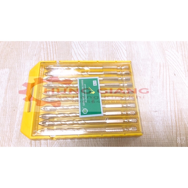 Mũi Khoan Đa Năng 4 Cạnh Khoan ĐÁ KÍNH GẠCH MEN CAO CẤP 6mm 8mm 10mm 12mm