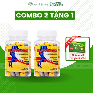 Combo 2 lọ Bổ khớp, giảm đau nhức xương khớp Glucosamine chondroitin MSM chai 60 viên