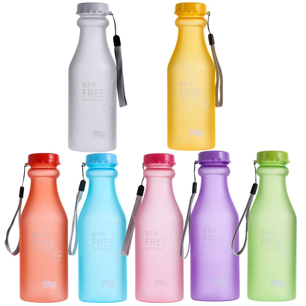 Bình nước 550ml bằng nhựa không vỡ màu sắc tươi sáng