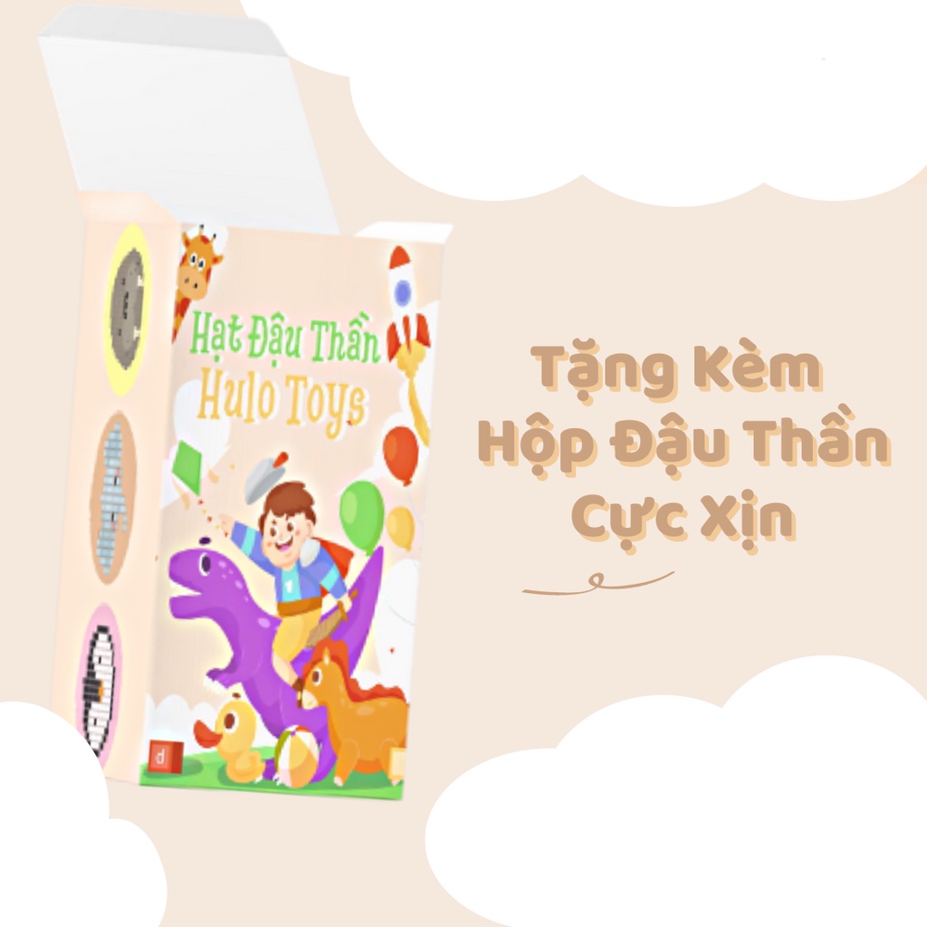 Đồ Chơi Hạt Đậu Thần Hulo Toys Nhiều Màu Sắc Tặng Kèm Hộp Cute, Đồ Chơi Giáo Dục Sáng Tạo An Toàn Cho Bé Từ 6 Tuổi