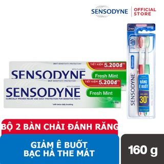 Kem đánh răng Sensodyne Fresh Mint combo 2 hộp