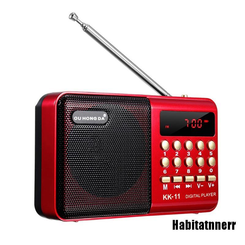 Radio Fm Usb Tf Mp3 Mini Cầm Tay Có Thể Sạc Lại