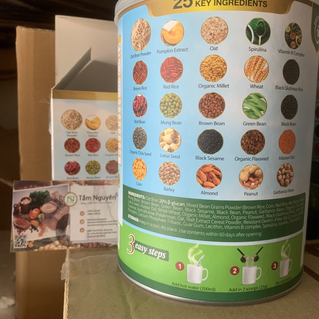 Ngũ cốc 25 Beta Glucare cho người tiểu đường- Lon 750g hàng chính hãng [Tặng 1 gói]