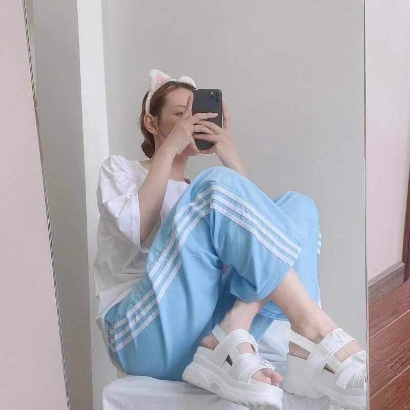 Quần phối màu 3 Line Color Pant Ulzzang (Ảnh thật)