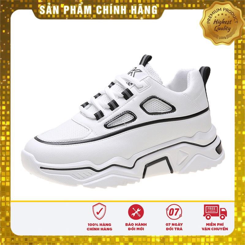 Giày Thể Thao Nữ Choose Họa Tiết Nhỏ Phản Quang Độn 5cm Da PU Phôi Vải Lưới Thời Trang G291K