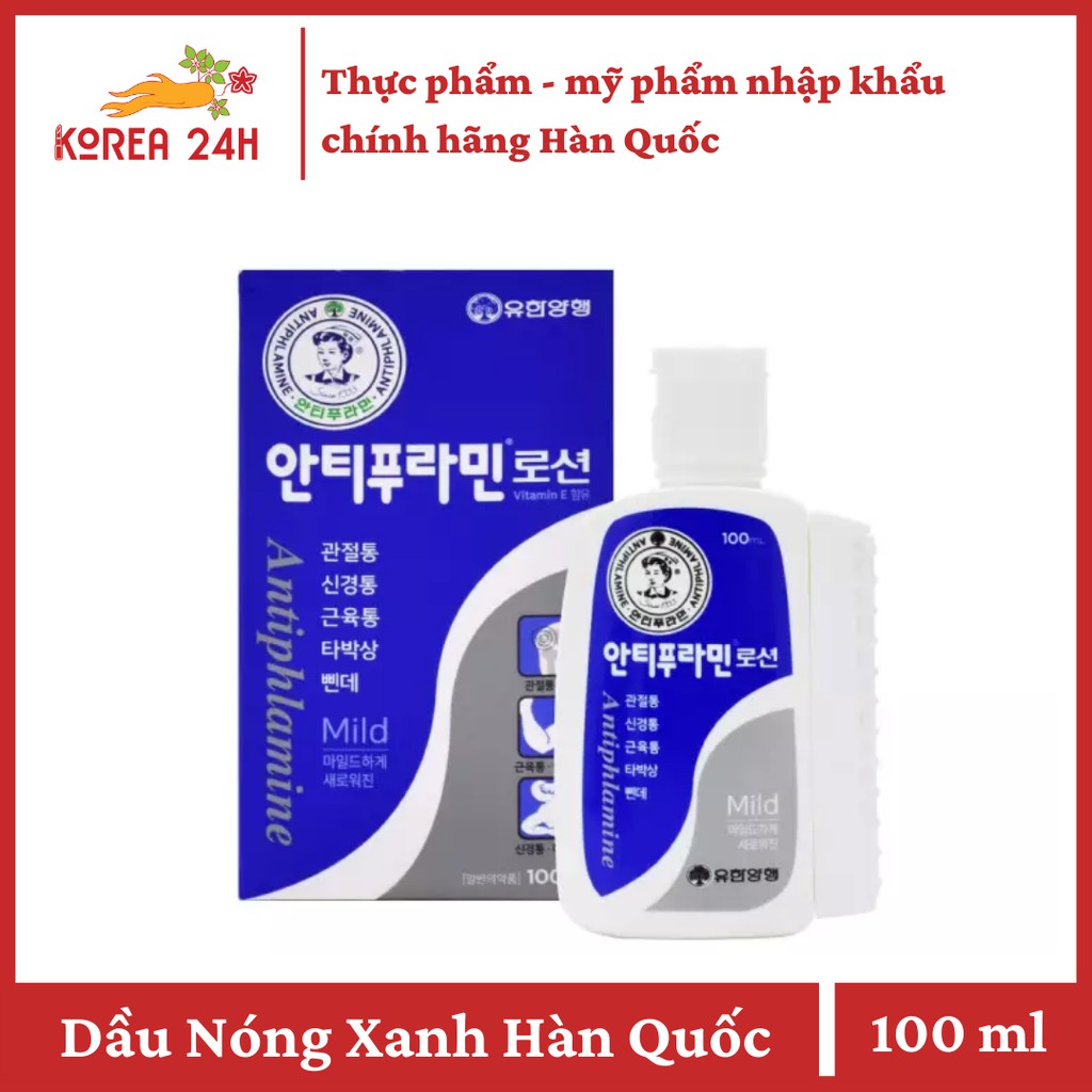 Dầu nóng xanh Hàn Quốc 100ml ( mẫu mới )