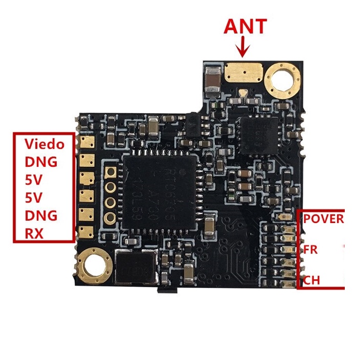 FB200T 5.8 Gam 200 mW 48CH Siêu Mini FPV chất lượng cao có thể gắn trưc tiếp sau camera