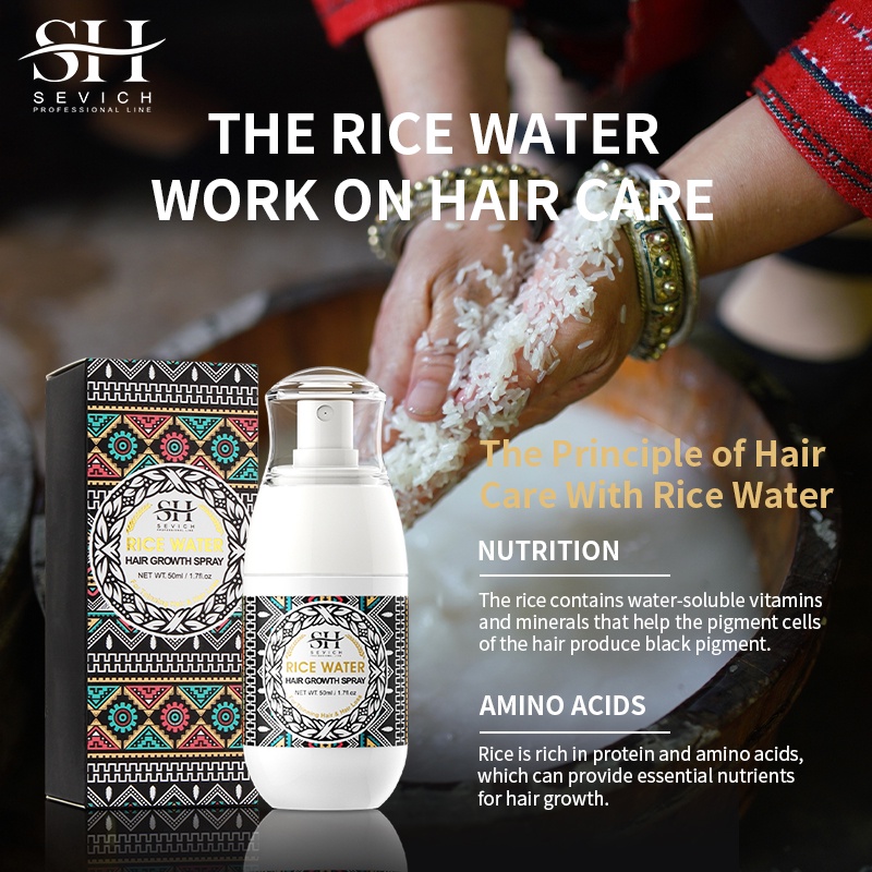 Xịt mọc tóc tế bào gốc Gạo SEVICH - Kích thích mọc tóc, ngăn rụng tóc  dưỡng ẩm và phục hồi tóc hư tổn 50ml