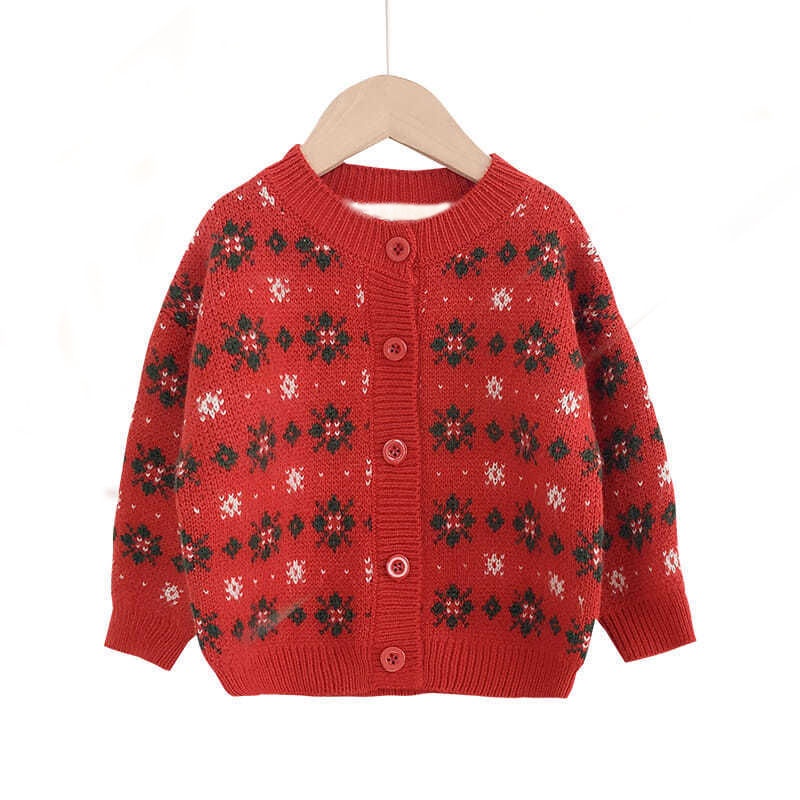 Áo Khoác Cardigan Xuân Thu Mới Cho Bé Gái