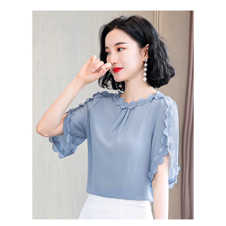 Áo Sơ Mi Voan Ngắn Tay Thời Trang Mùa Hè Dành Cho Nữ