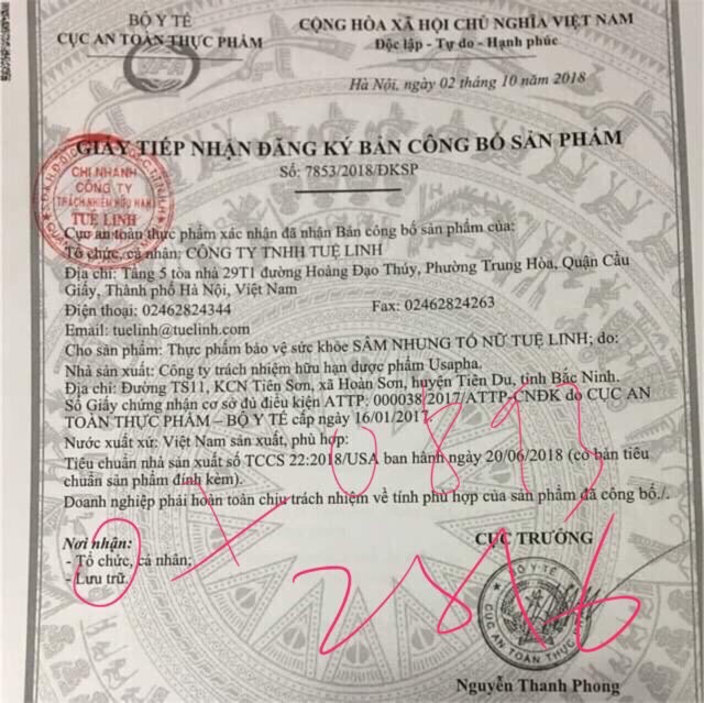 Sâm nhung tố nữ tuệ linh