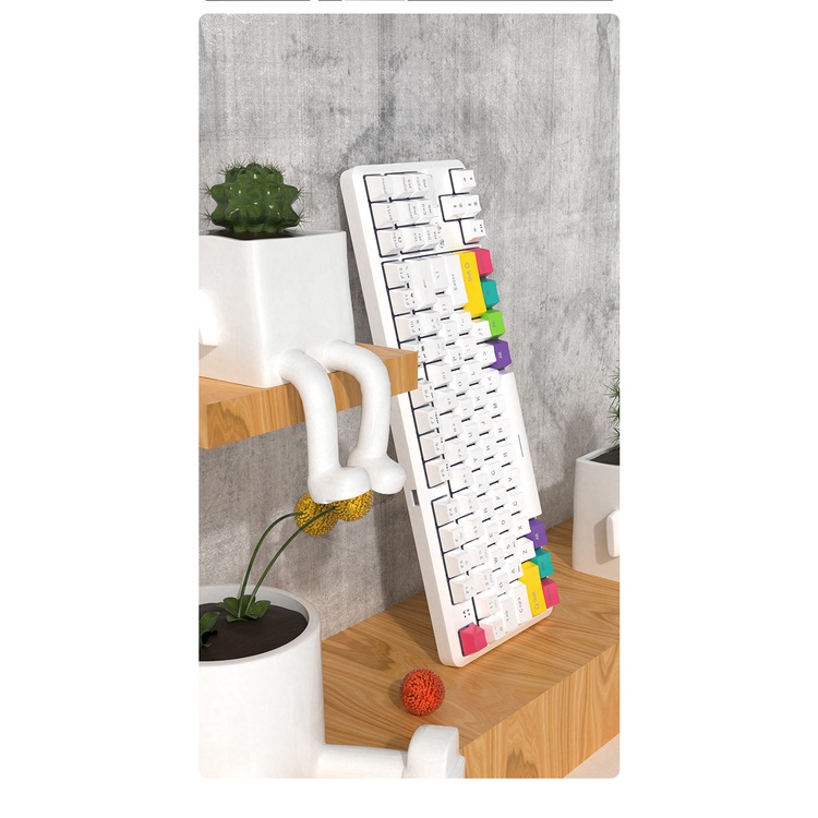 Bàn phím cơ AJAZZ K870T không dây 2 mode kết nối Bluetooth/ Type C Led RGB Switch Huano