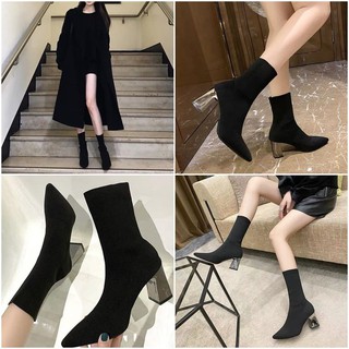 GIÀY BOOTS NỮ CAO GÓT FORM ĐẸP MŨI NHỌN (ảnh thật 100%)