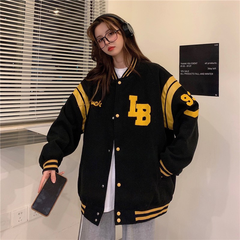 Áo khoác bomber nữ form rộng unisex  áo bomber nam form rộng mặc nhà đi chơi đi học thời trang ulzzang hàn quốc