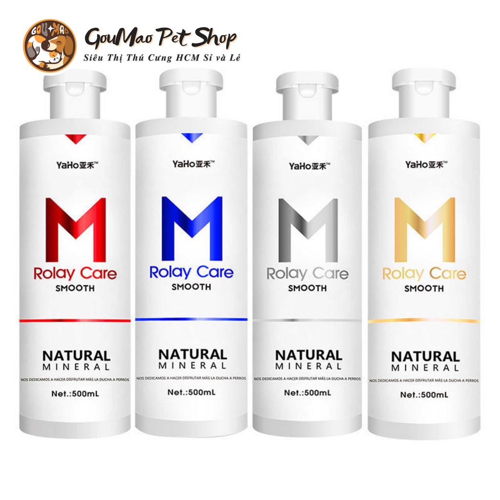Sữa tắm cho chó mèo Yaho M Rolay Care 500ml chiết xuất thực vật hương thơm tự nhiên giúp mượt lông ,mềm mại - Goumao pet