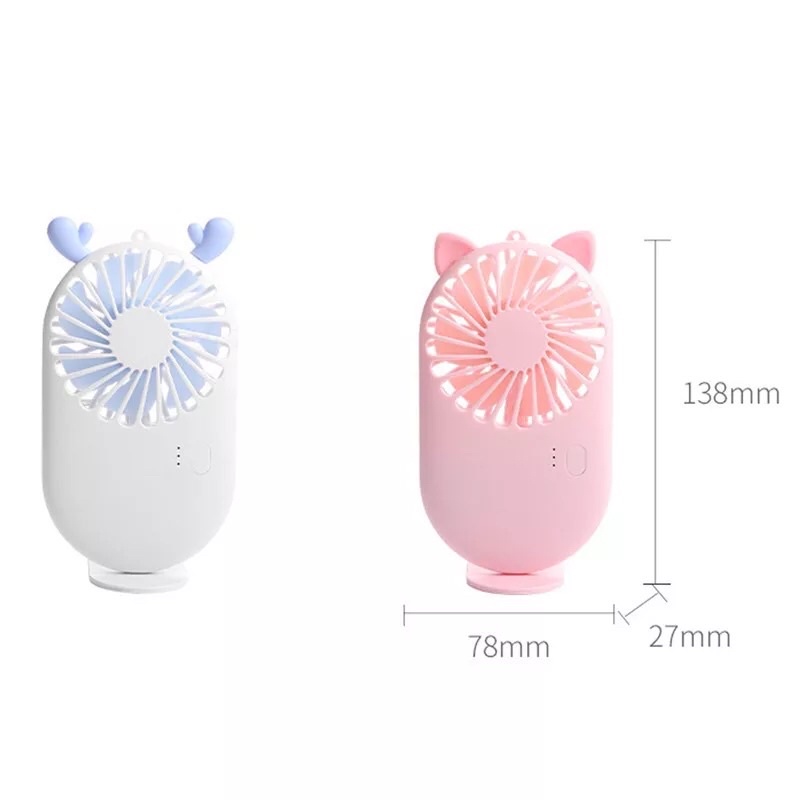 Quạt cầm tay Mini Summer Fan siêu dễ thương với 3 chế độ gió tích hợp pin 800mAh