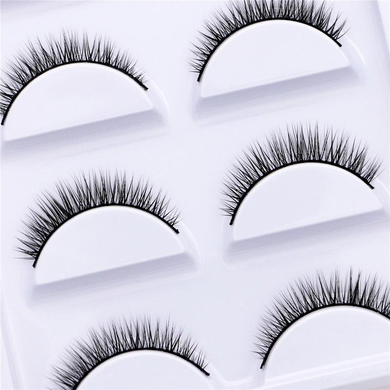 Set 5 cặp lông mi giả ngắn và dày tự nhiên có thể làm mắt hai mí | BigBuy360 - bigbuy360.vn