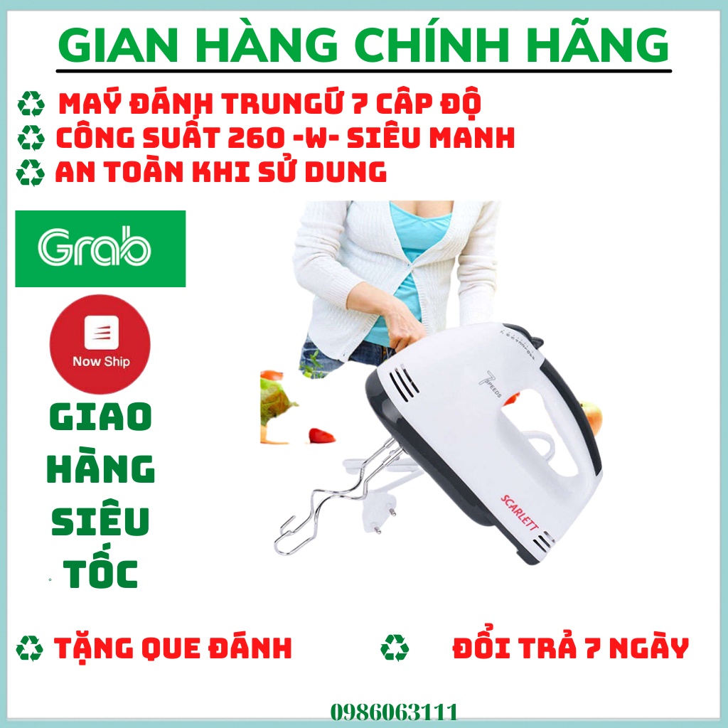 Máy Đánh Trứng Cầm Tay Mini Cao Cấp Với 7 Tốc Độ Cực Mạnh - Hoạt Động Êm Ái [UYTIN]