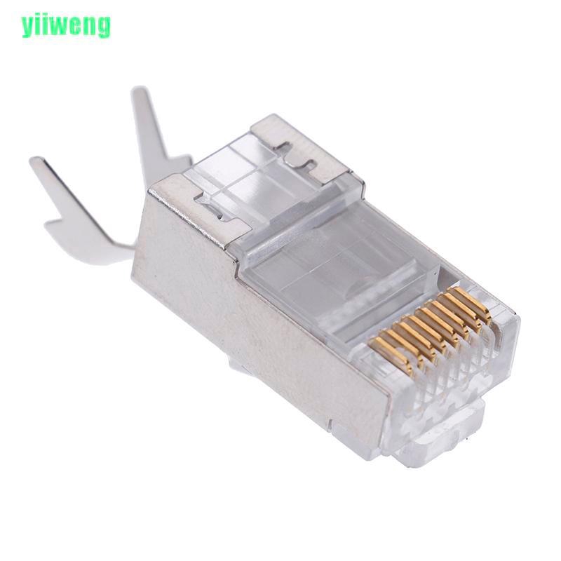 Set 10 Đầu Nối Dây Cáp Cat7 Rj45 Cat 7 Crystal Plug Shielded Ftp Rj45