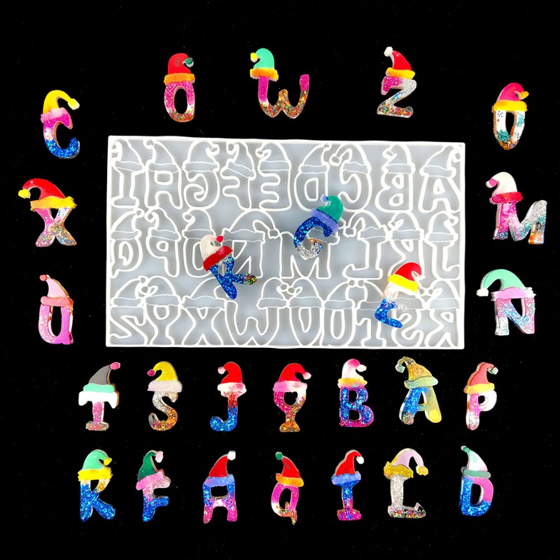 Sa Khuôn Silicon Làm Khuyên Tai / Mặt Dây Chuyền / Mũ Lưỡi Trai In Chữ Cái