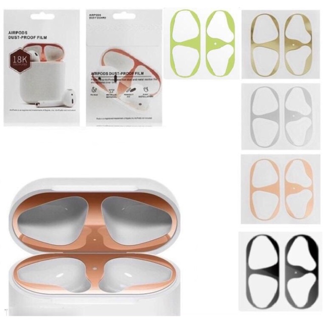 🌵 Miếng Dán Kim Loại Bảo Vệ Hộp Tai Nghe Airpods 1/2 - Pro 🌵
