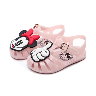 Giày Búp Bê Đính Nơ Mickey Cho Bé Gái