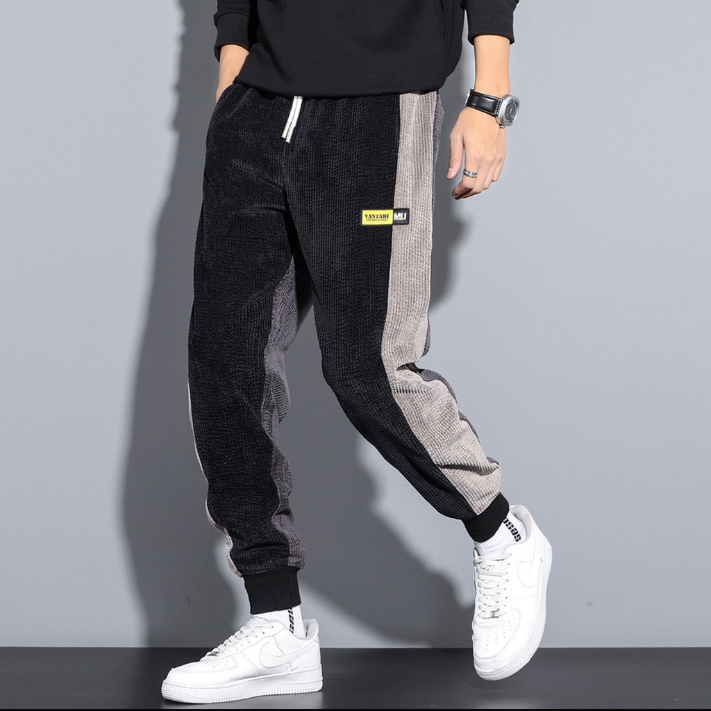Quần nhung dày ống rộng thời trang dành cho nam