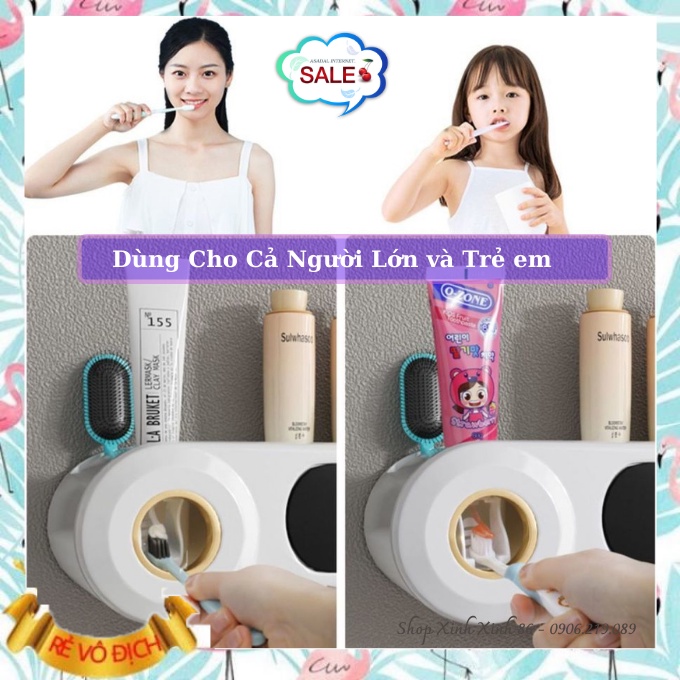 [HÀNG LOẠI 1] Bộ Nhả Kem Đánh Răng Tự Động Thông Minh Kèm Cốc Cao Cấp Loại ❤️2 Cốc❤️3 Cốc❤️4 Cốc Tiện Dụng TD009