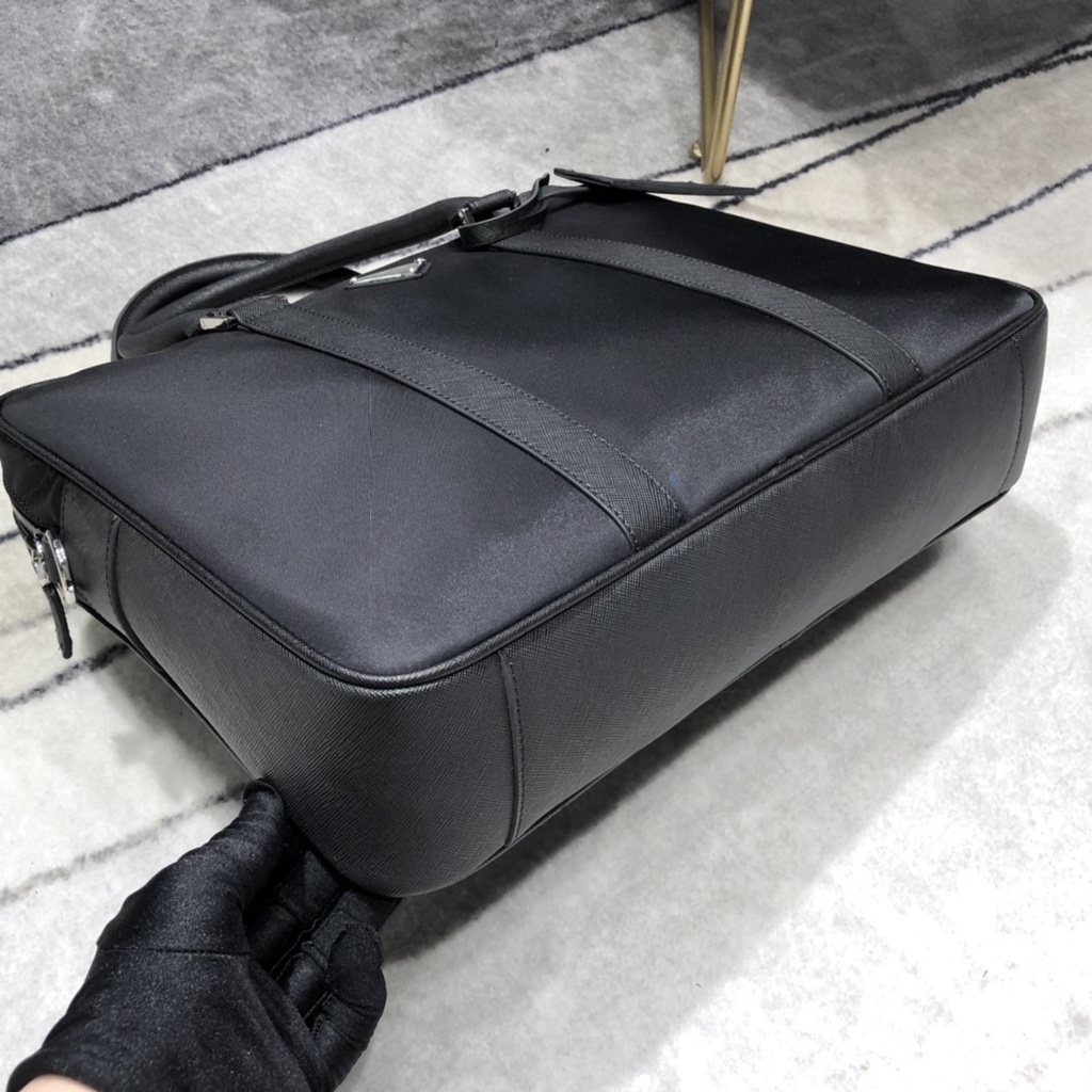 Túi xách nam có dây đeo chéo, túi văn phòng vải dù prada PD cao cấp